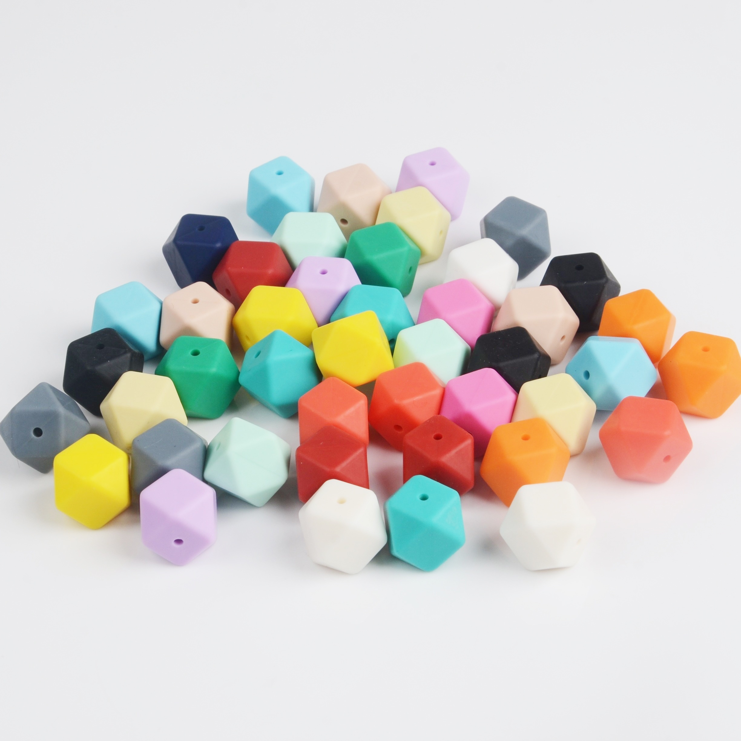 Silicone Beads Hexagon And Multicolor Bulk Rubber - Temu