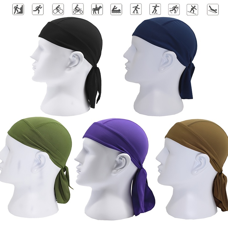 Silky Durag Bandana Women Men Shiny Satin Durag Turban Headwrap Colored  Headband