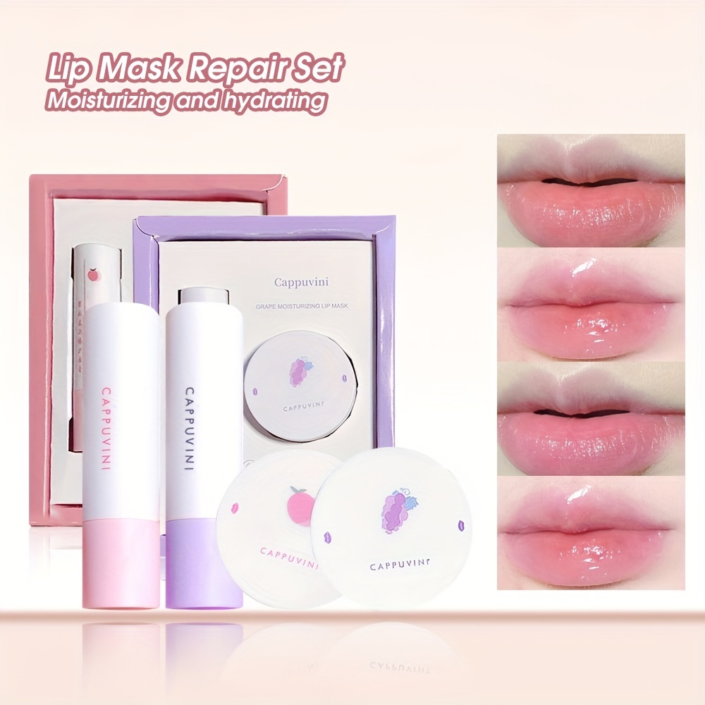 Rose Cherry Honey Peach Moisturizing Lip Mask, Natural Unisex Lip