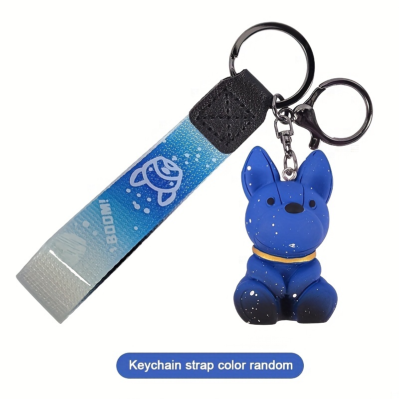 Creative Epoxy Cool Dog Skateboard Keychain For Men Keys Gift