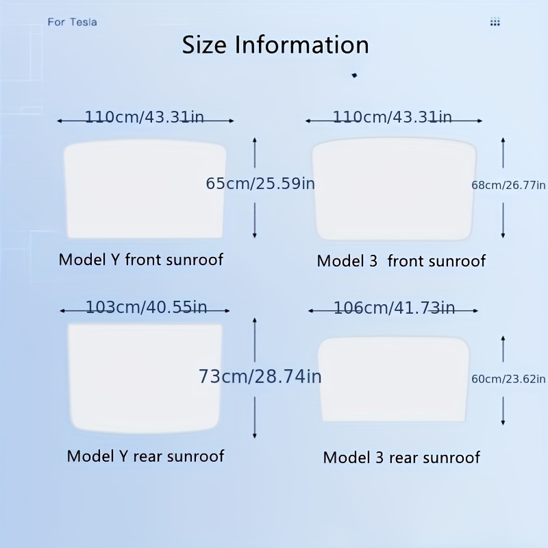 BASENOR Tesla Model 3 Sonnenschutz vorne und hinten, Glasdach-Sonnenschutz  mit reflektierenden Oberlichtabdeckungen 4er-Set 2023 2022 2021 Model 3