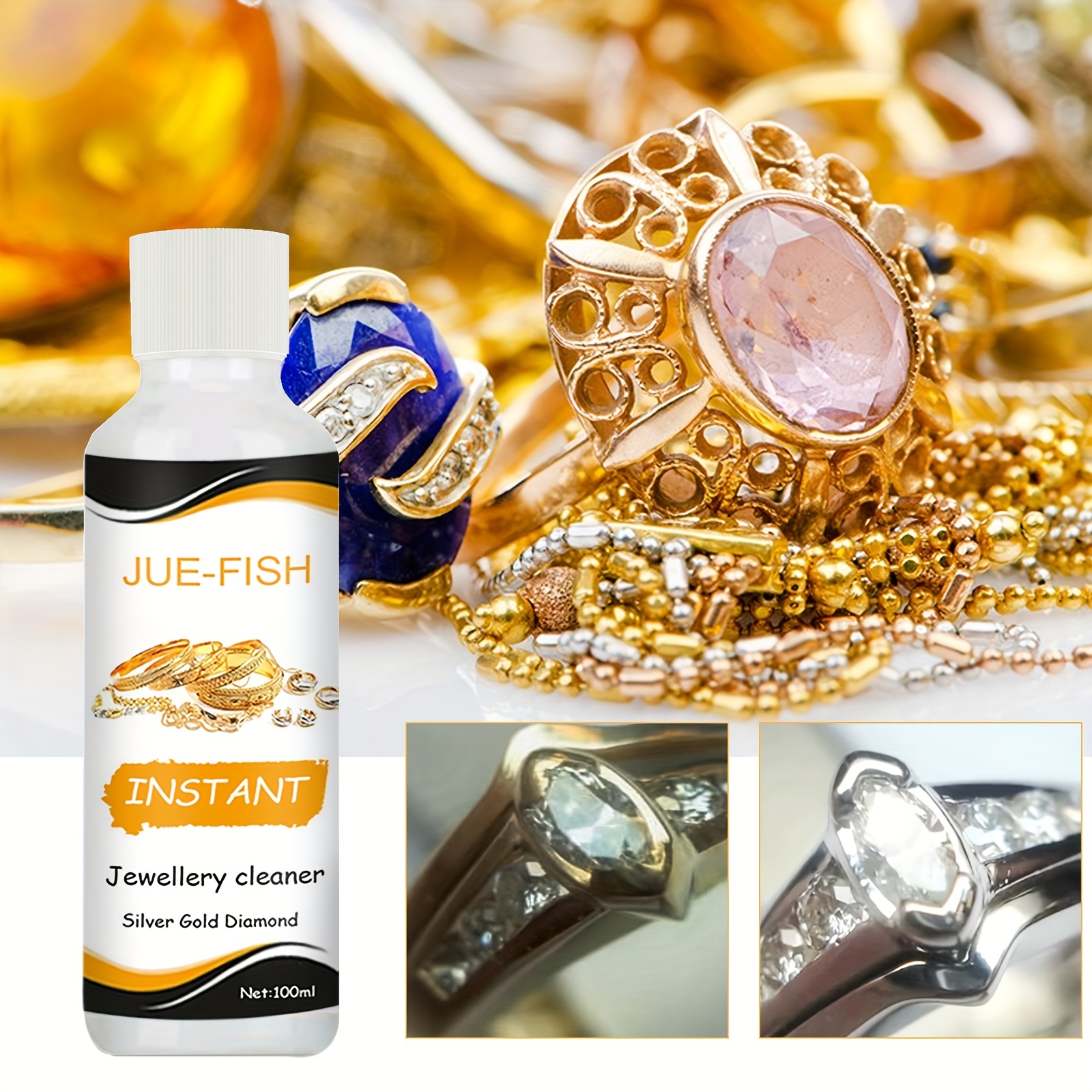 Jewelry Cleaner Solution For Ultrasonic Cleaner & More. Silver Gold Diamond  Gem