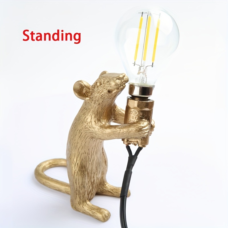 Creative Nordic Resin Mouse Table Lamp Desk Led Night Lights - Temu