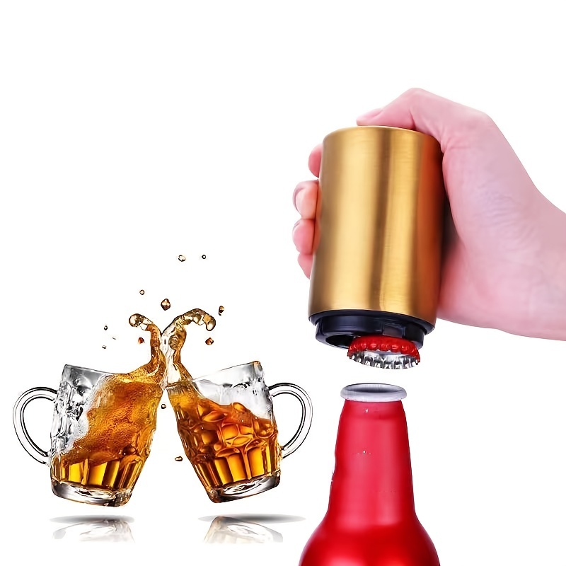 Stainless Steel Premium Automatic Bottle Opener Creative Beer Bottle Opener  - Temu