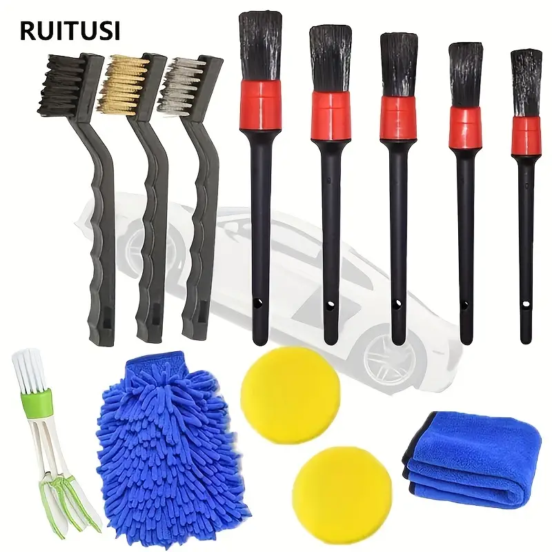 Ruitusi Detail Brush Set Rim Brush Wheel Scrubbing Cleaning - Temu