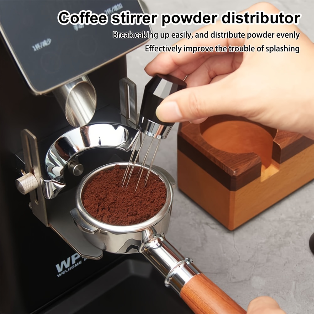 1pc Coffee Tamper Accessori Per Caffè Stirrer 8 Needle Espresso Distributor  WDT Tool Alluminio Lega Caffè Polvere Mescolando Tamper Accessori Per
