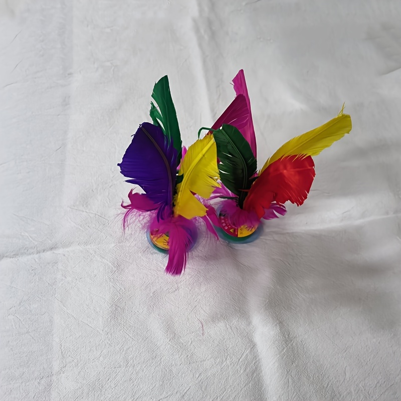 Chinese Jian Zi Colorful Feather Kick Shuttlecock for Exercise