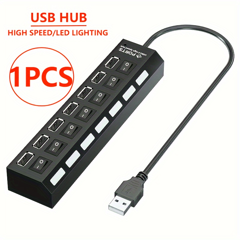 Multiplicador de regleta de alimentación para el hogar inteligente, enchufe  de alimentación USB para cargador de teléfono de computadora (color B07