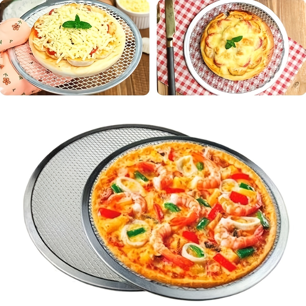 Pizza Pan, Aluminium Mesh Pizza Screen Baking Tray Net, - Pizza
