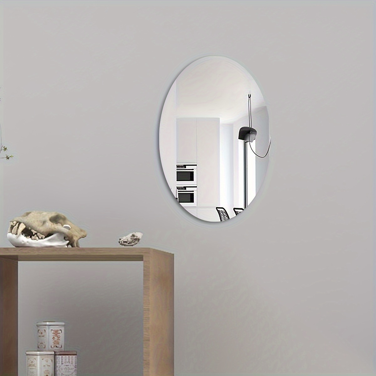 Paquete de 4 espejos acrílicos autoadhesivos azulejos de espejo de 8 x 8  pulgadas hojas de espejo de plástico flexible adhesivos de pared espejo –  Yaxa Store
