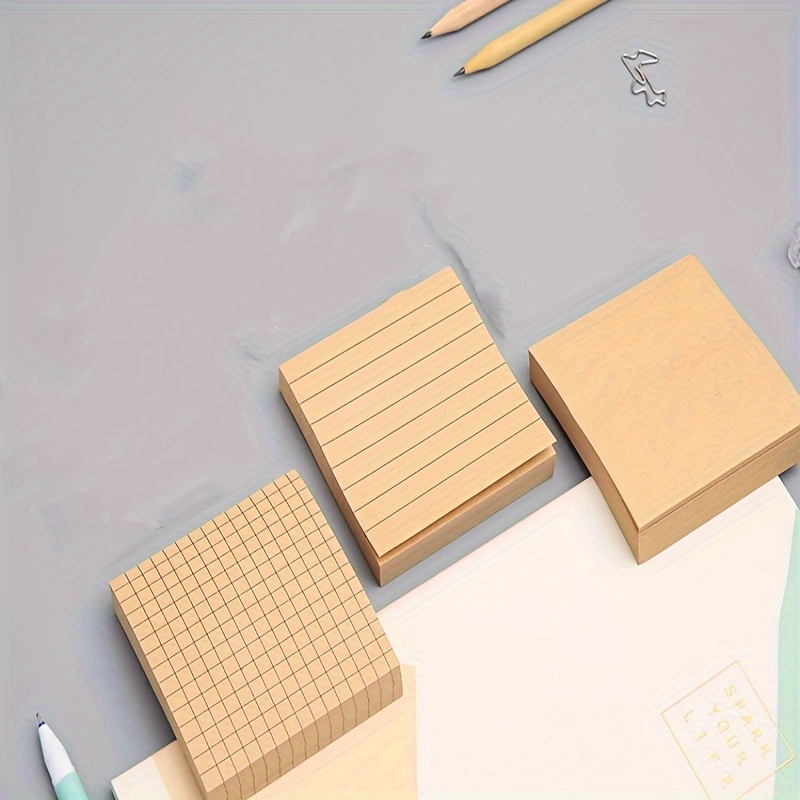 Kraft Paper White Blank Lined Grids Sticky - Temu