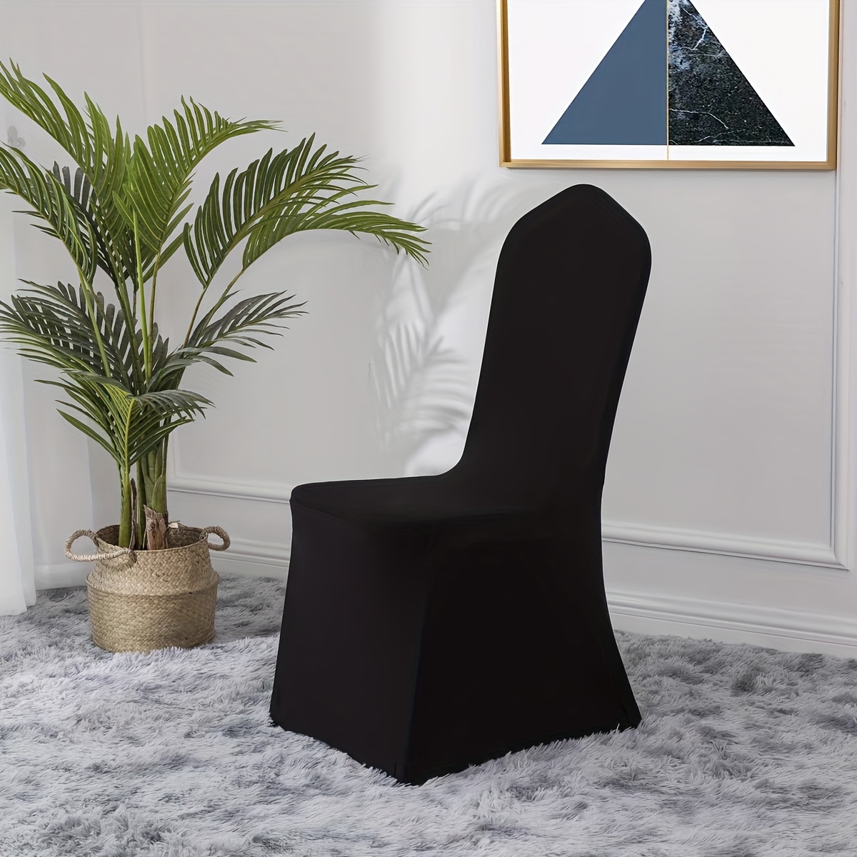 Velvet Spandex Folding Chair Cover Black