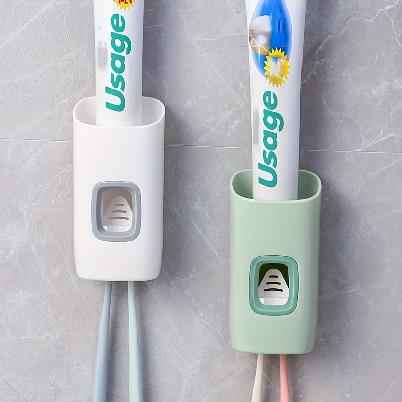 Mr. Thumbs- Dispensador automático de pasta de dientes montado en la pared  para baño y ducha, exprimidor de pasta de dientes para adultos, niños y
