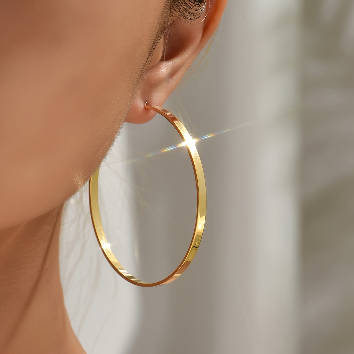 V Shaped Hoop Earrings Alloy Jewelry Simple Leisure Style For Women Girls  Daily Casual Female Ear Accessories - Temu Germany
