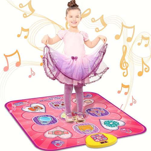 interactive toy with led lights 5 fun game levels memory challenge non slip surface princess themed for girls ages 3 perfect birthday or christmas gift dance playtime accessory pvc construction toys for girls