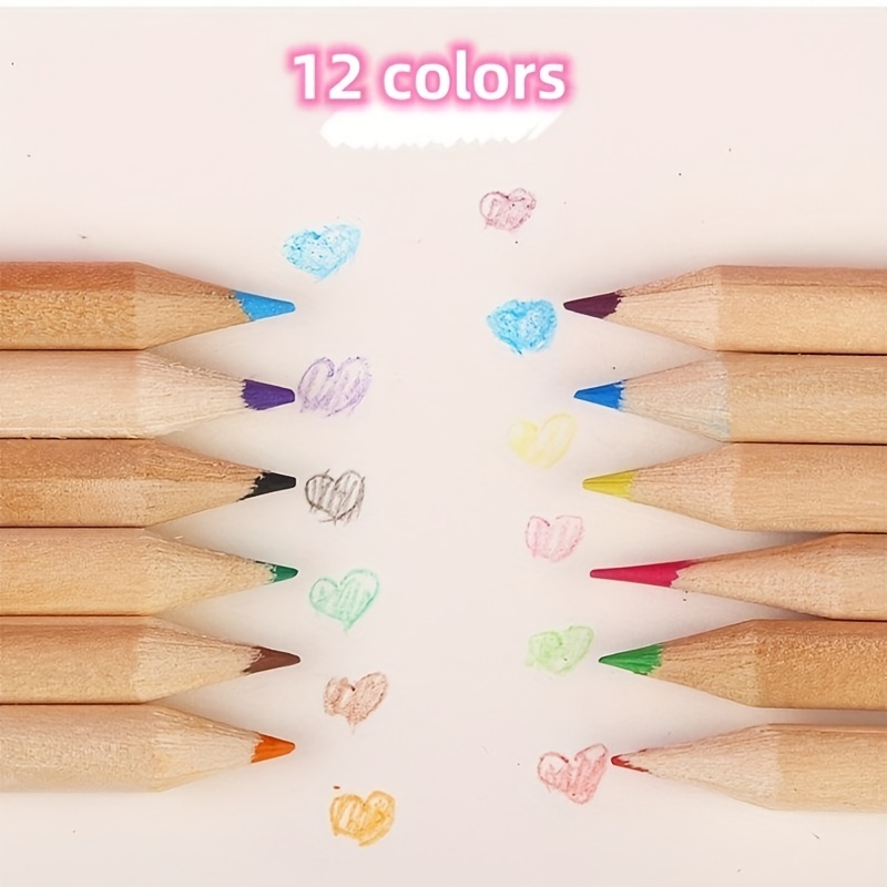 Christmas Colored Pencil Christmas 12 Colors Bucket Colored - Temu