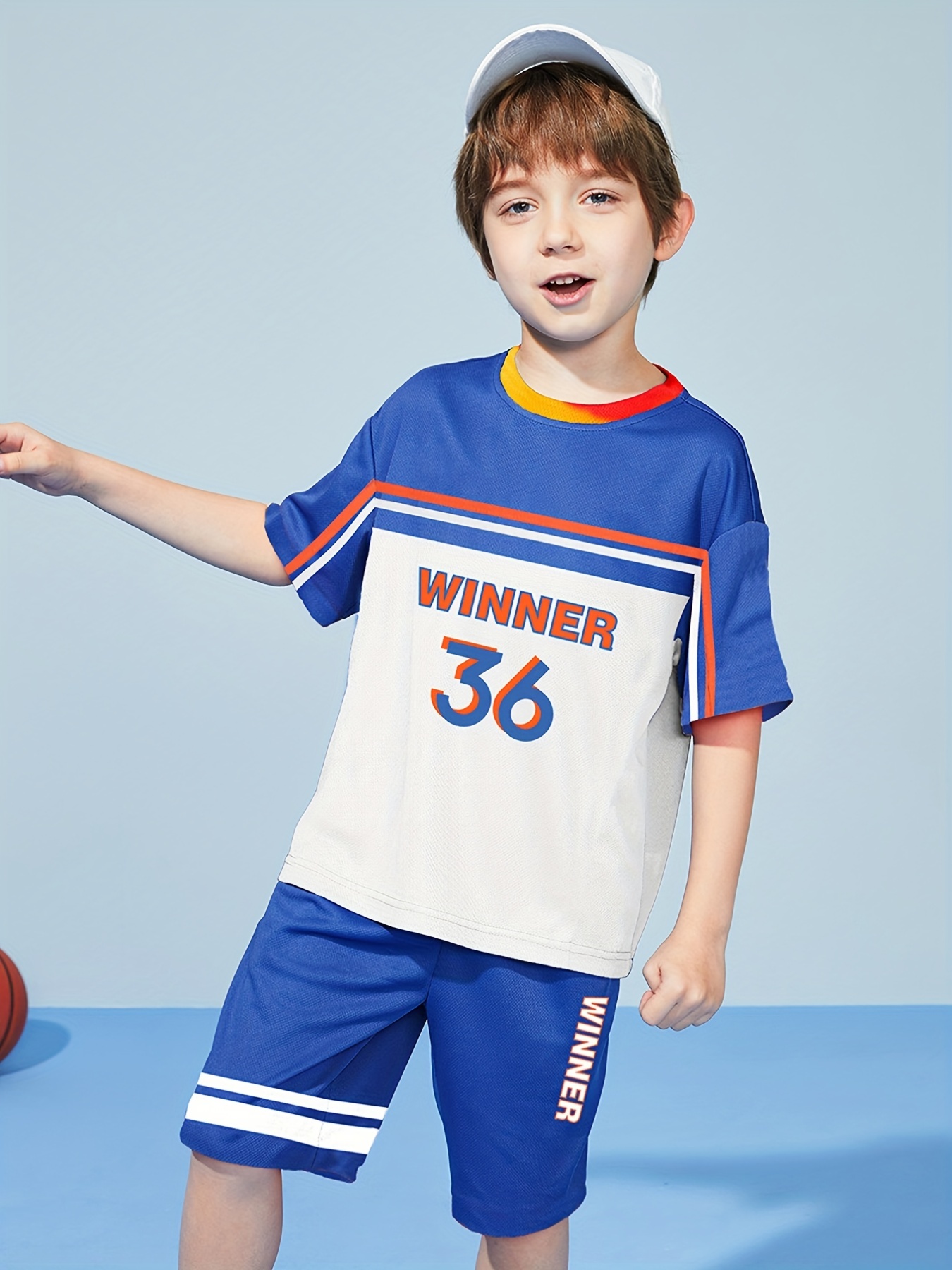 Teen Boys Clothing Sets Summer Basketball Jerseys Short Sleeve  Tshirt+Shorts 2Pcs New Cool Kids Casual Style Loose Sport Outfits