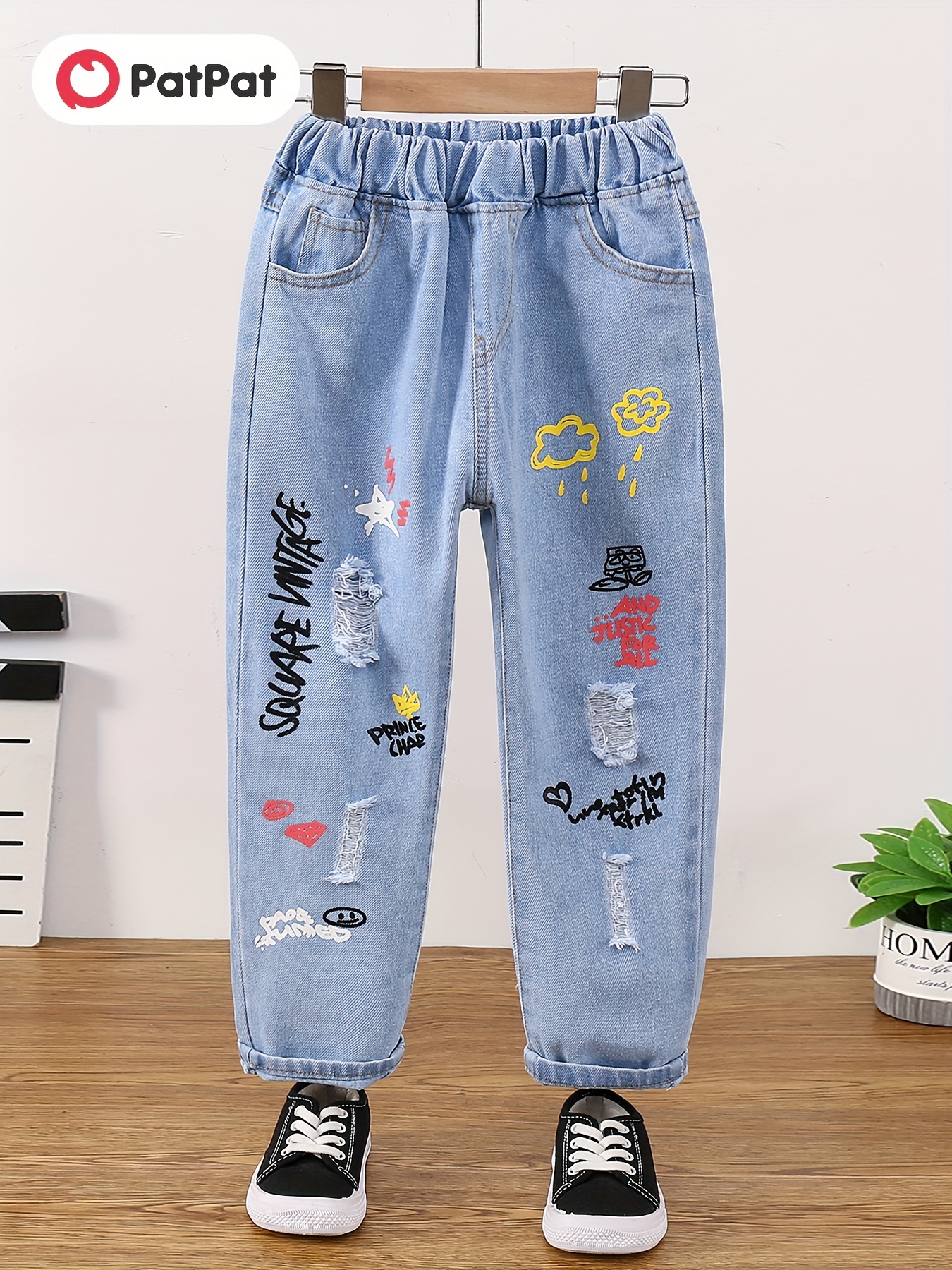 Girls Baggy Jeans - Temu