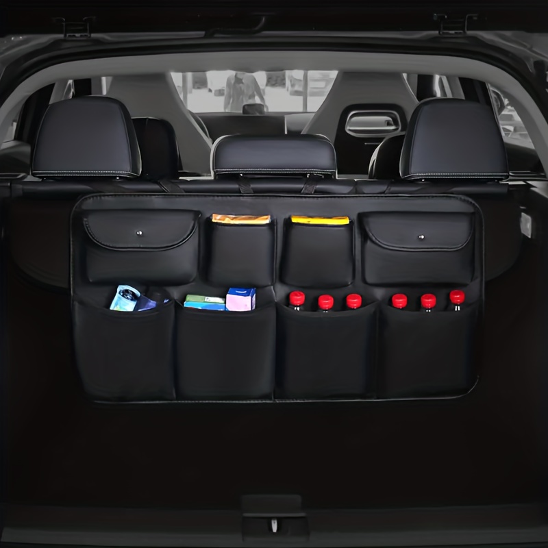Auto Kofferraum Rücksitz Hängende Leder Aufbewahrungstasche Mit 8 Großen  Leder Aufbewahrungstaschen, Super Große Kapazität Aufbewahrungstasche Für