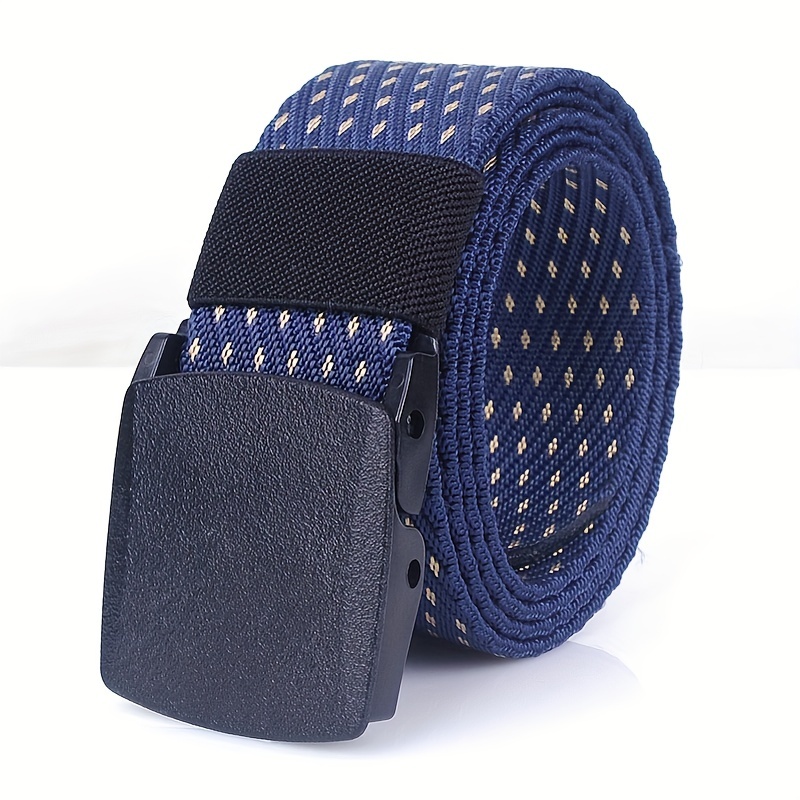 1 Pc Golf Braid Elastic Belt Mens Casual Canvas Belt For Jeans