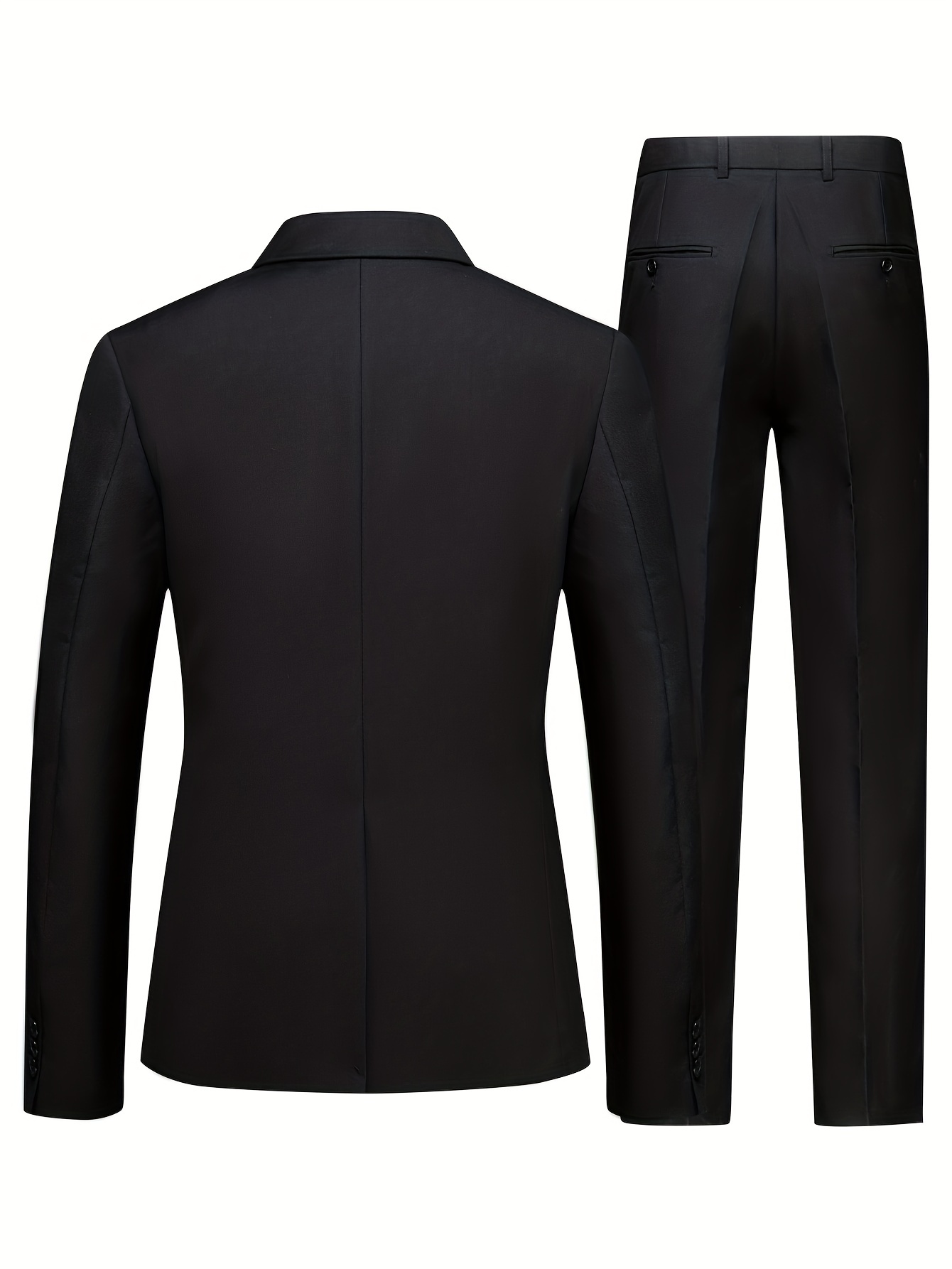 Formal Men's Two Button Suit Jacket Dress Pants Suit Set - Temu