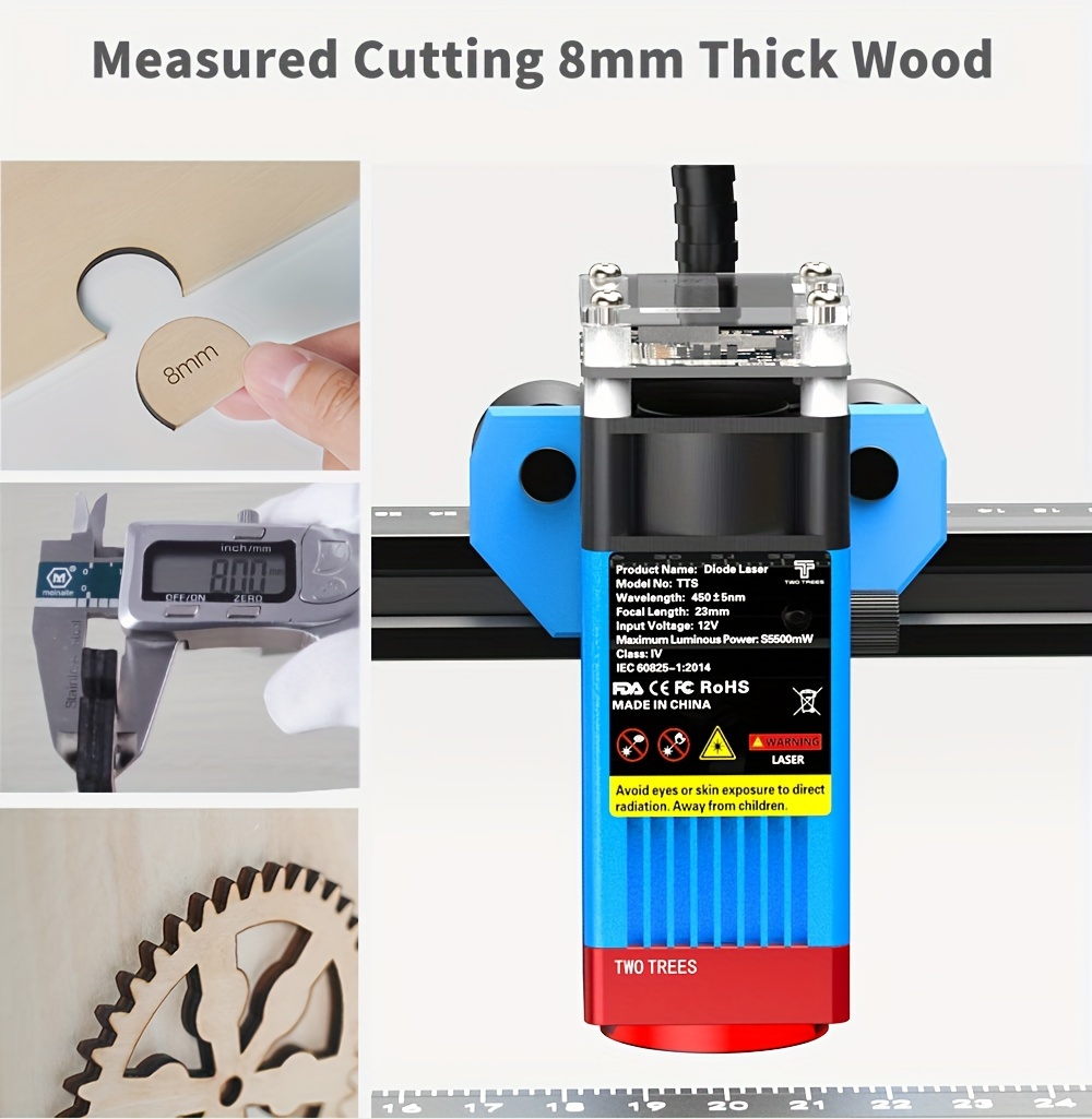 TTS-55 40W Laser Engraver Machine Laser Cutter Laser Cutting Engraving Tool  for Wood Metal Aluminum Glass Leather 