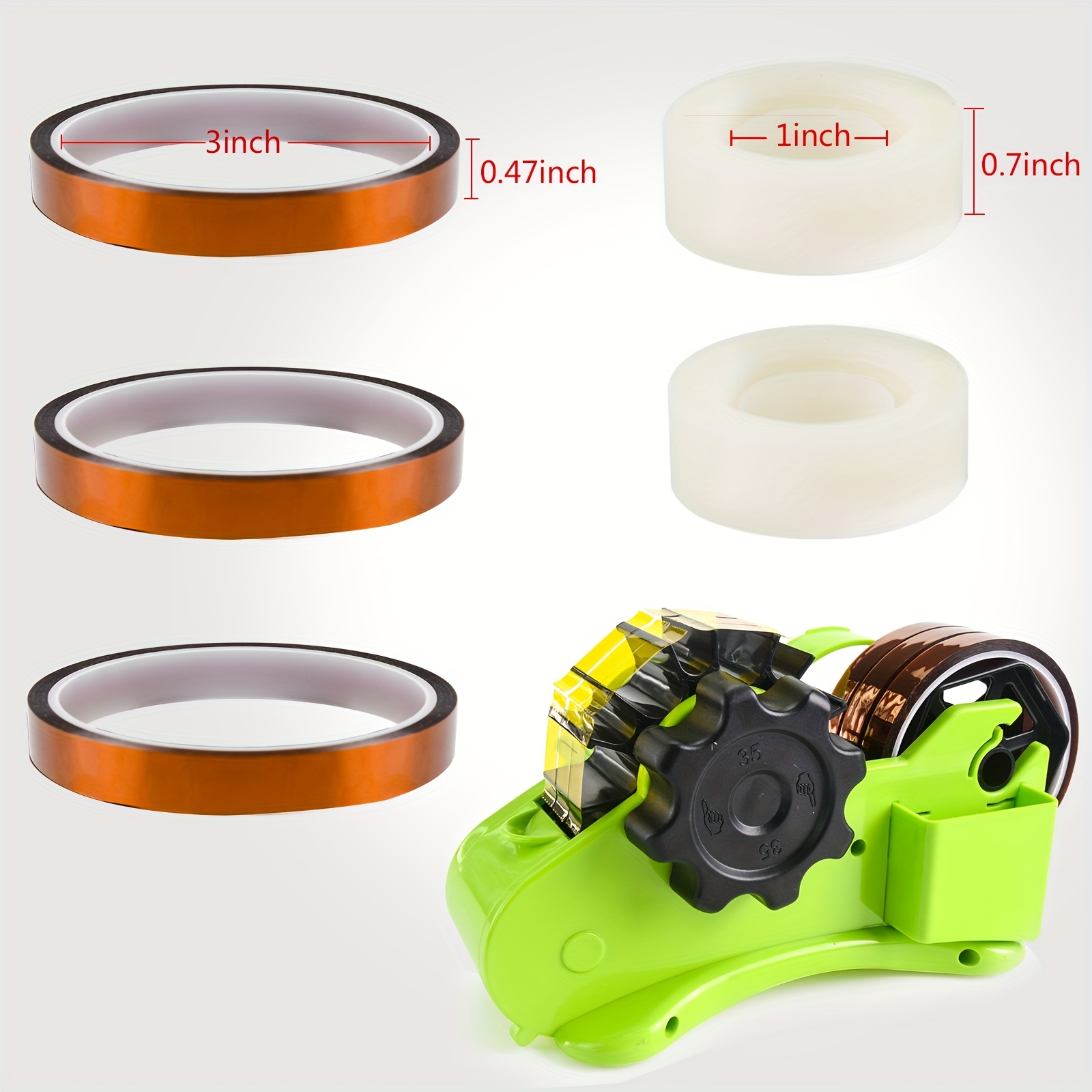 Heat Tape Dispenser Multiple Roll And Core Double Reel Cores - Temu