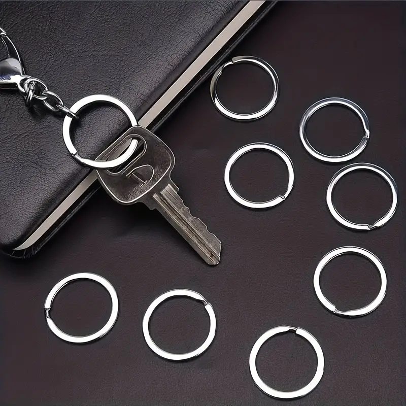 Iron Key Ring Bulk Diy Keychain Rings Split Keyrings Flat - Temu