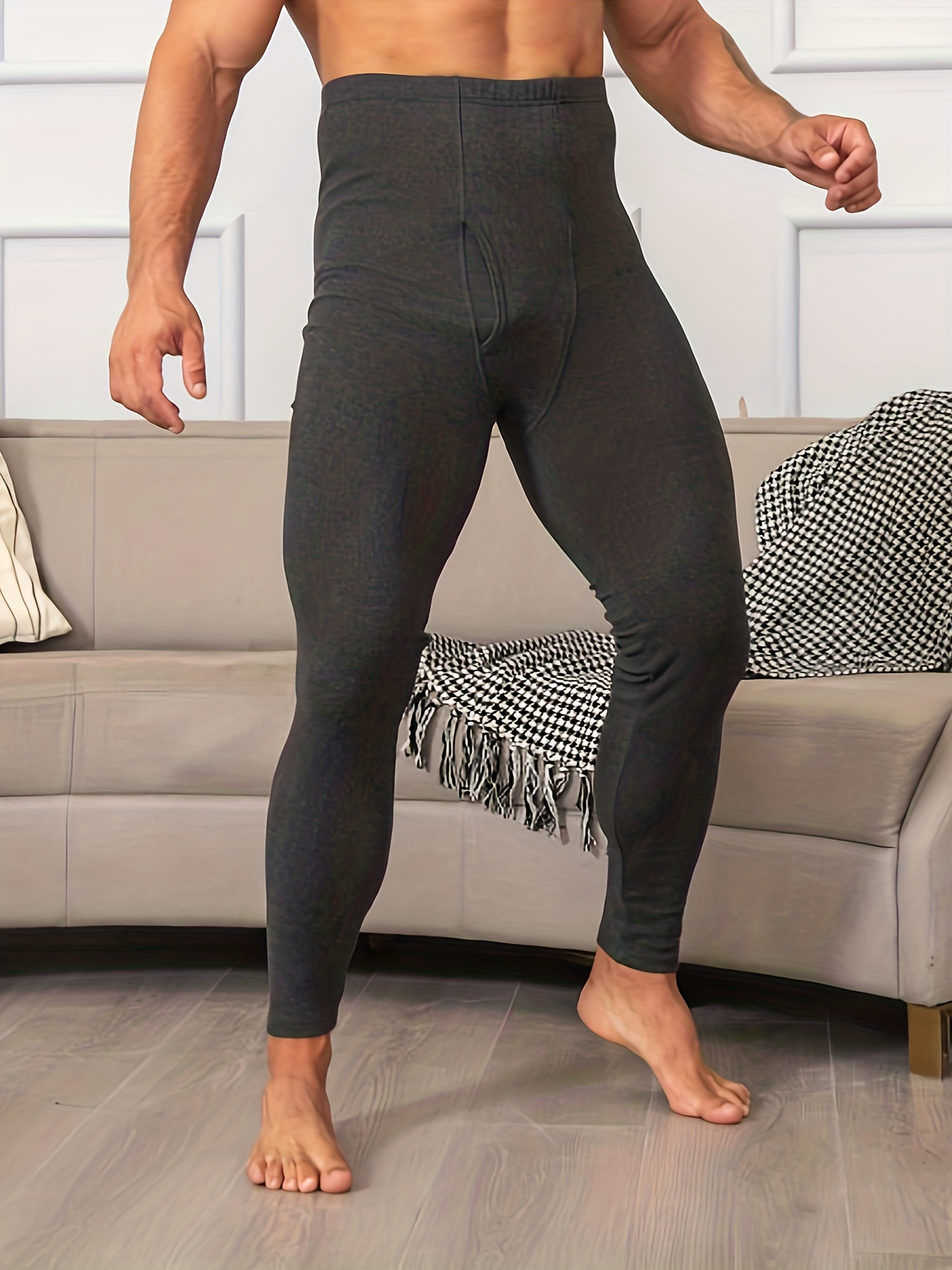 Men's Thermal Underwear Pants Premium Long Fleece Lined Base - Temu United  Arab Emirates
