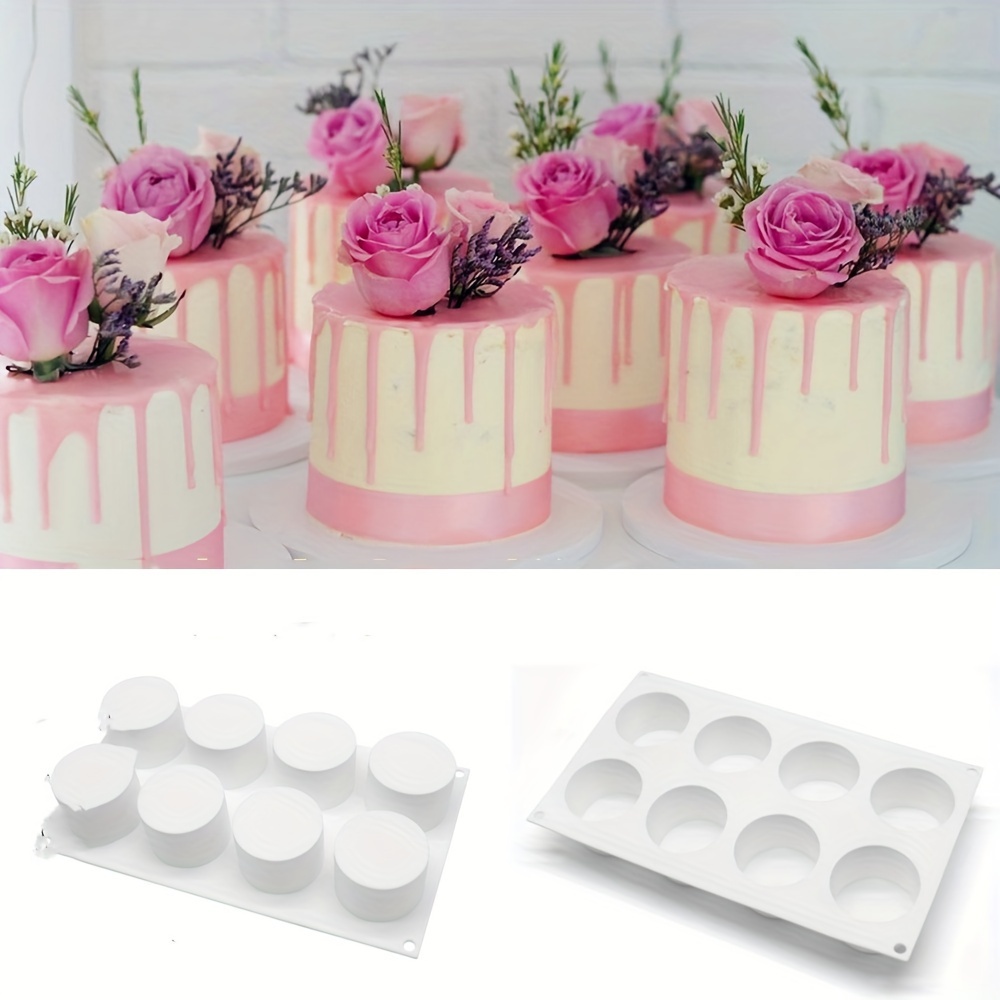 Tall Cylinder Silicone Molds for Baking Mousse Cake 3D Silicone Baking Molds  for Brownie French Dessert Mold Pastry Ice Cream