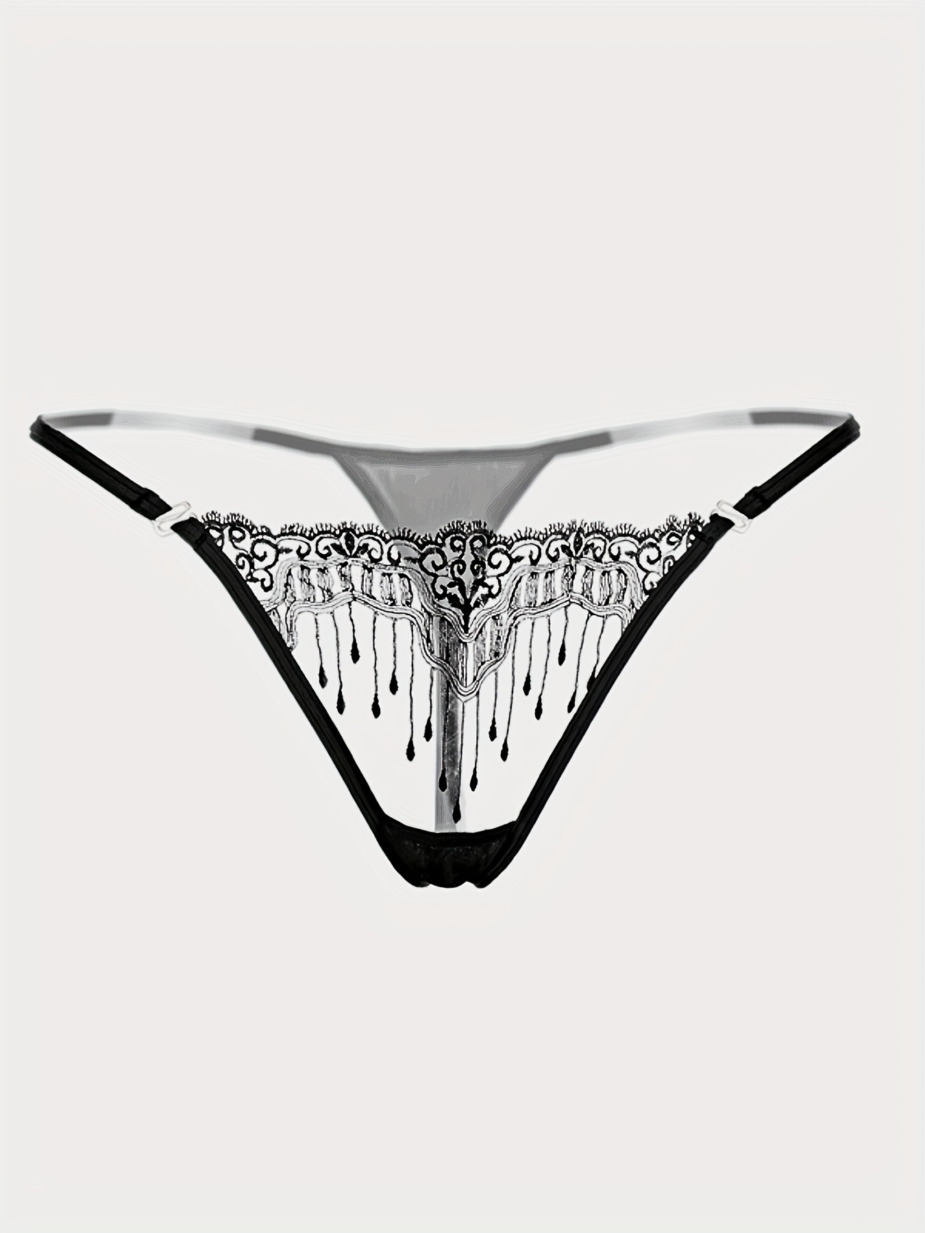 Embroidered lace panties transparent sexy low waist underwear
