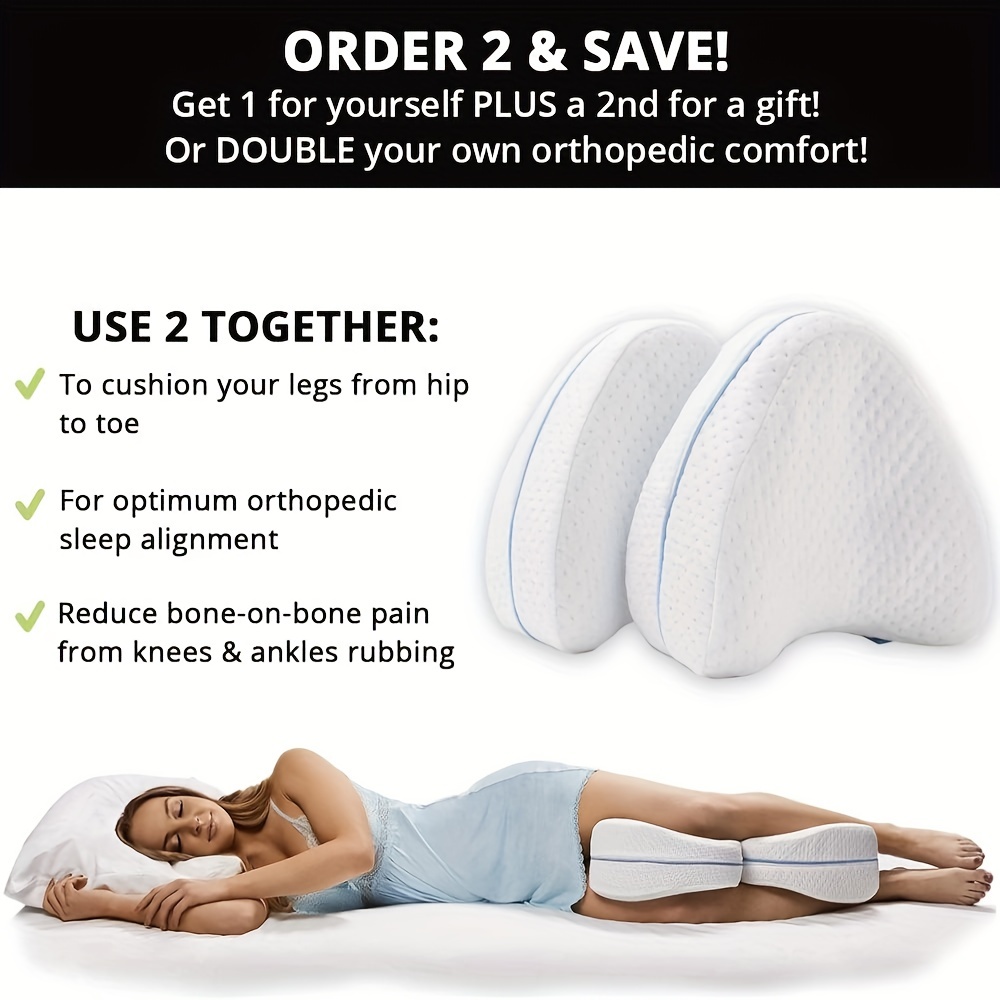 Relax Sciatica And Back With Memory Foam Knee Pillow For - Temu