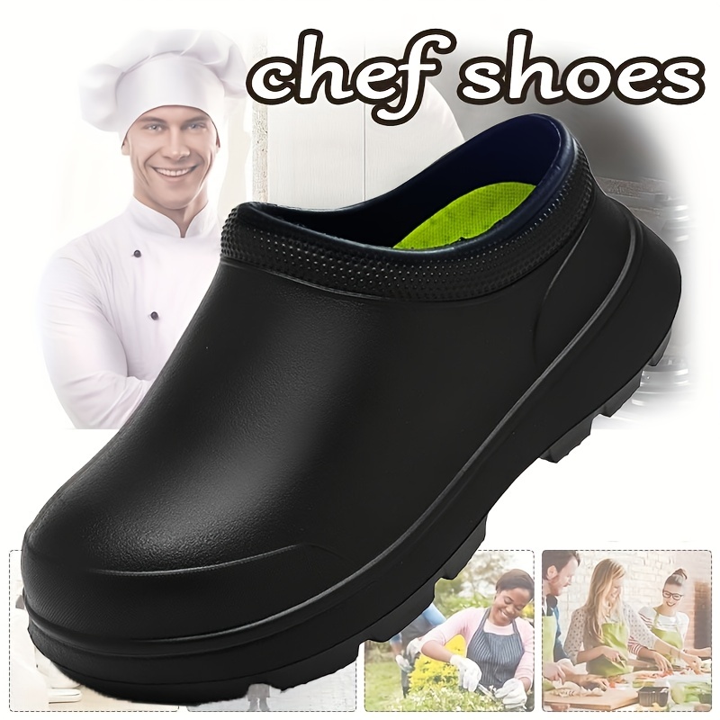Hommes Chef Cuisinier Noir Chaussures Cuisine Antidérapants Sécurité Oil 