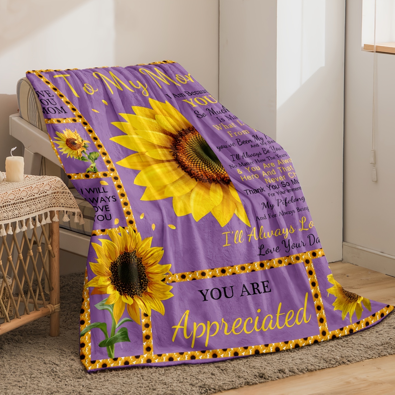 Sunflower blanket for online mom