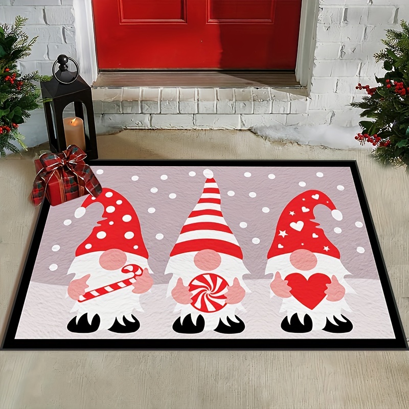 Plaid Christmas Gnome Pattern Floor Mat, Soft Anti-fouling Anti-slip Waterproof  Mat, Suitable For Living Room Kitchen Bedroom Laundry Room, Machine  Washable, Room Decor, Home Decor - Temu