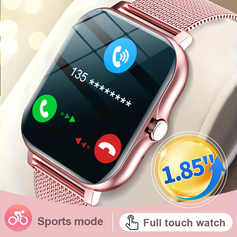 Relógio inteligente com função de telefone, fazer/atender chamadas com  controle de voz AI, smartwatch com 28 modos esportivos, pedômetro, oxigênio  no