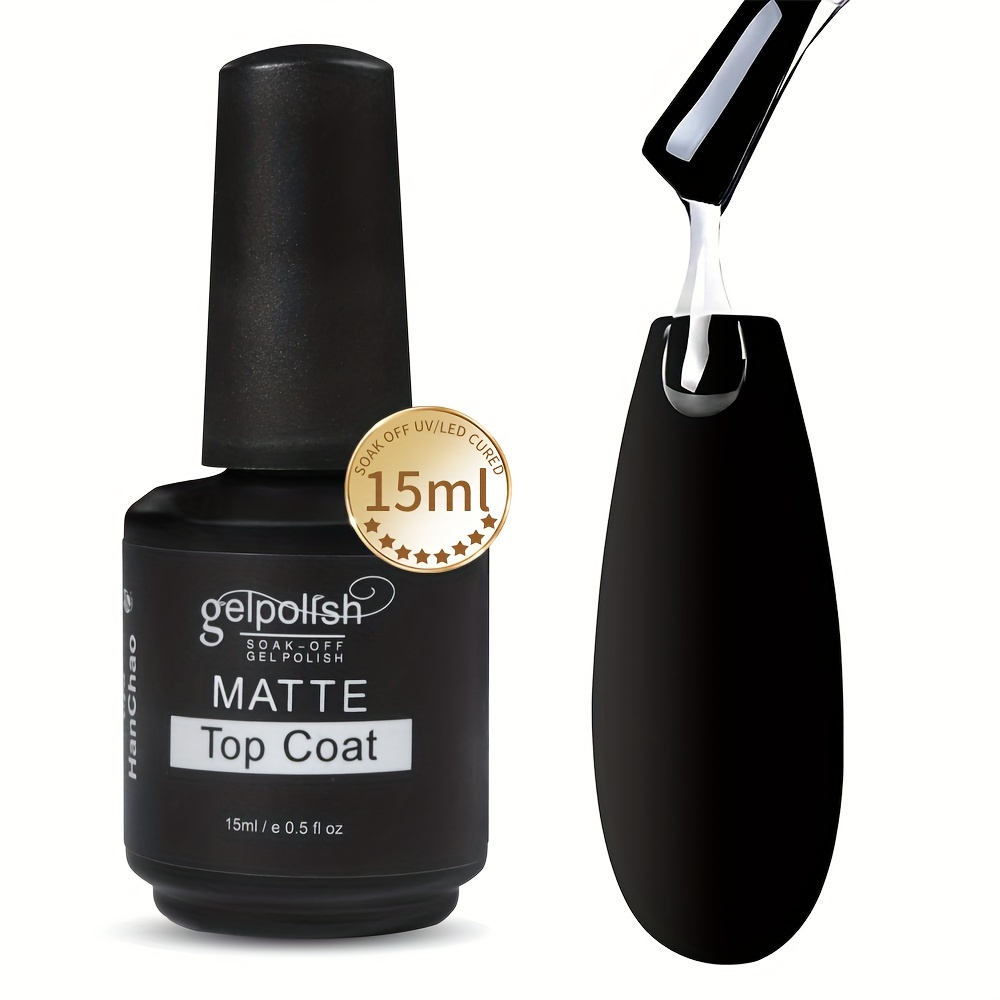 

15ml Matte Top Coat Soak Off Uv Led Gel Nail Polish For Manicure Pedicure Nail Art Design