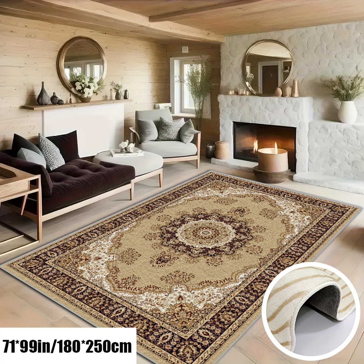 Soft Faux Cashmere Living Room Carpet, Corridor Non-slip Long