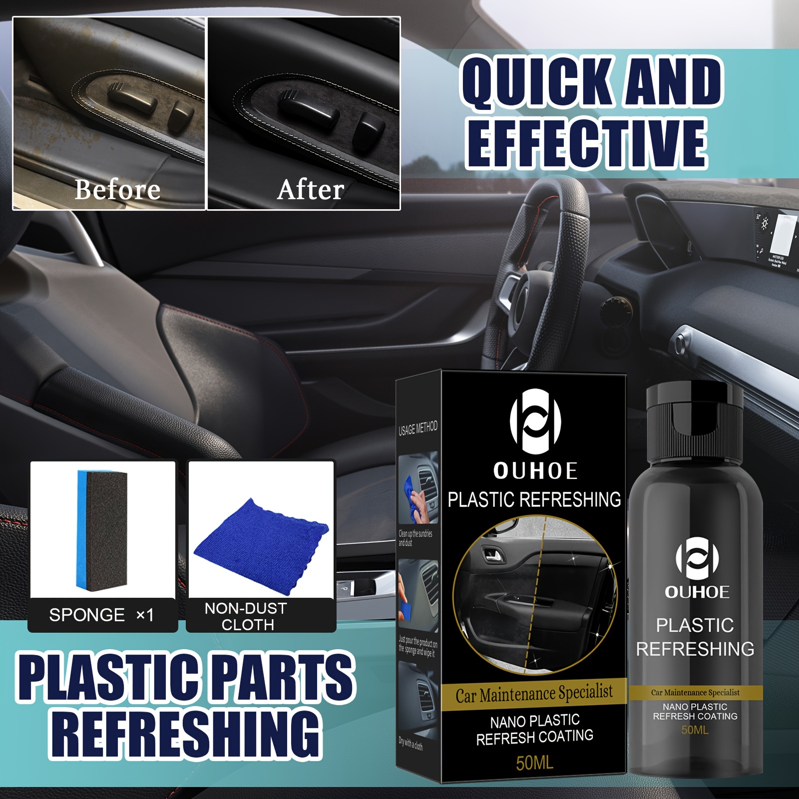 Car Plastic Refreshing Coating Refurbish Exterior - Temu