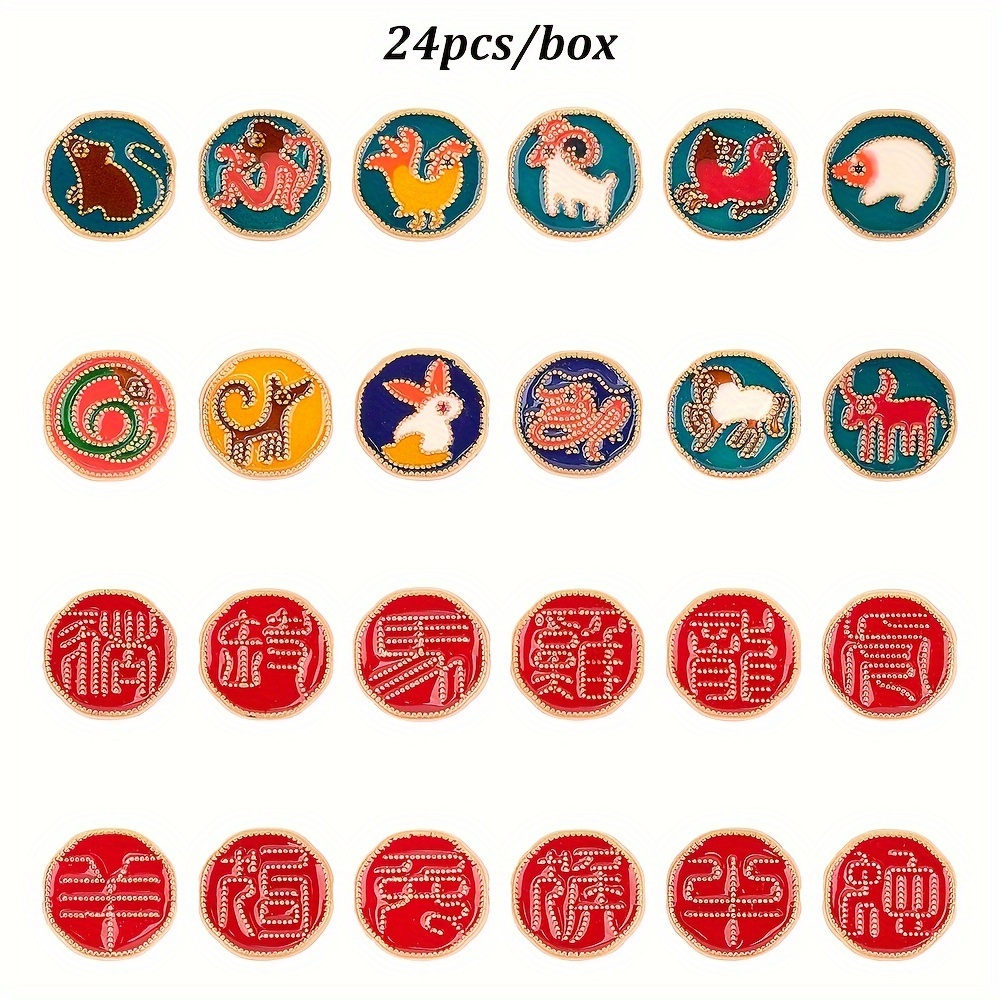 1 Box 3 Sets 36pcs Golden Zodiac Charm Alloy Twelve Zodiac Sign Word Epoxy  Resin Fillers Virgo Scorpio Libra Leo Flat Round Pendants For Jewelry Makin