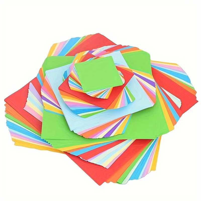 Origami Paper Kit 10 Vivid Colors Double Sided Multi Size - Temu
