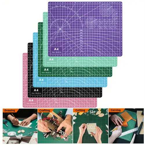 VILLCASE 3 Pcs sewing cutting board Printed cutting Boards Mini cutting mat  self healing cutting mat fabric cutting board large scrapbook paper