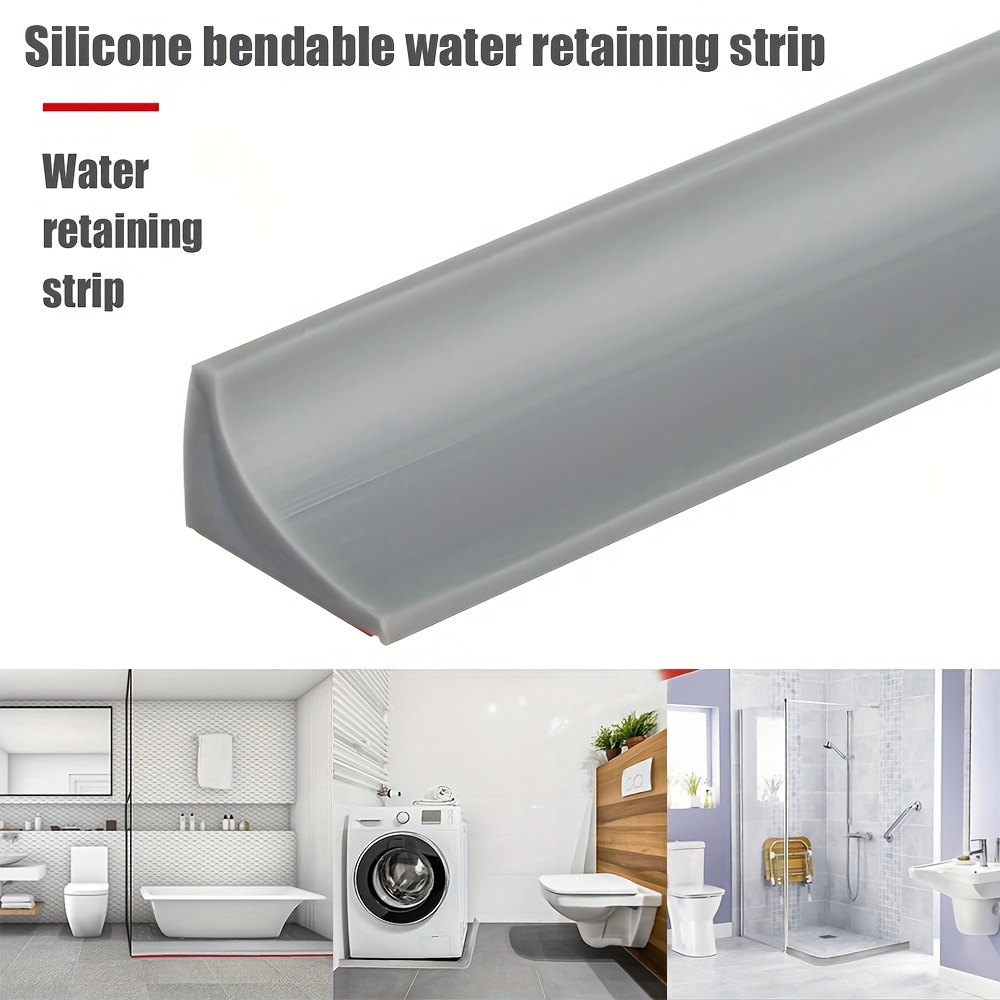 Silicone Shower Barrier Bathroom Water Stopper Water Barrier - Temu