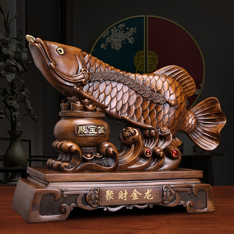 Brass Fish Figurines Miniatures Keychains Fish Bone Desktop - Temu Australia