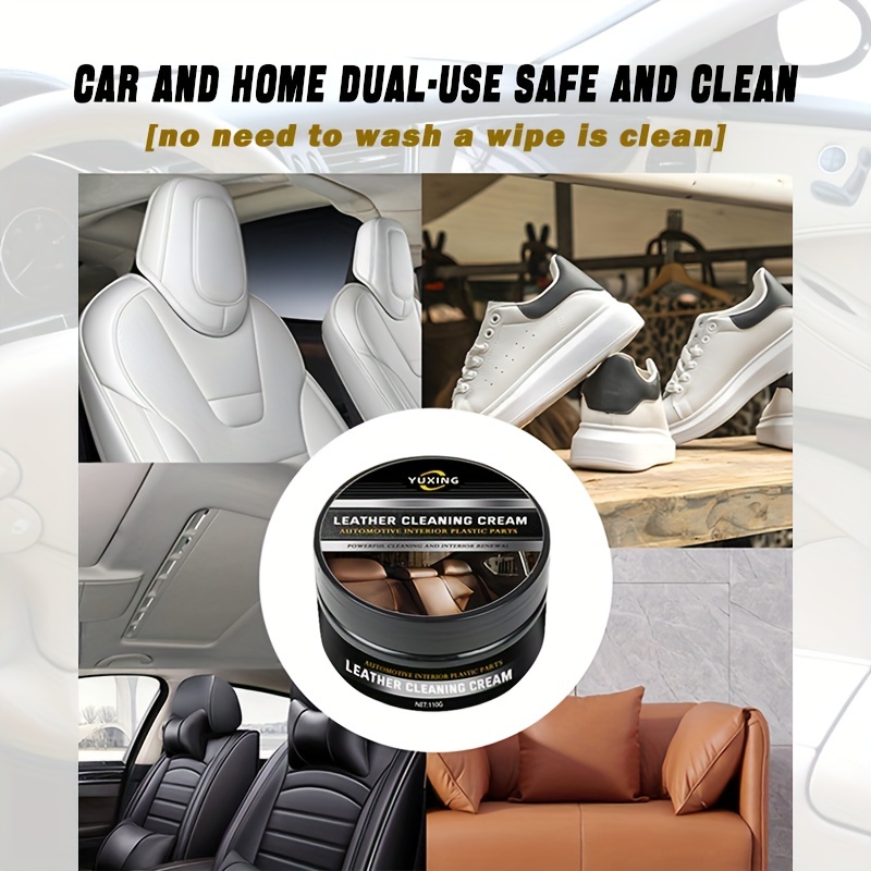 Car Leather Care Wax Car Leather Seat Renovation Brightening - Temu
