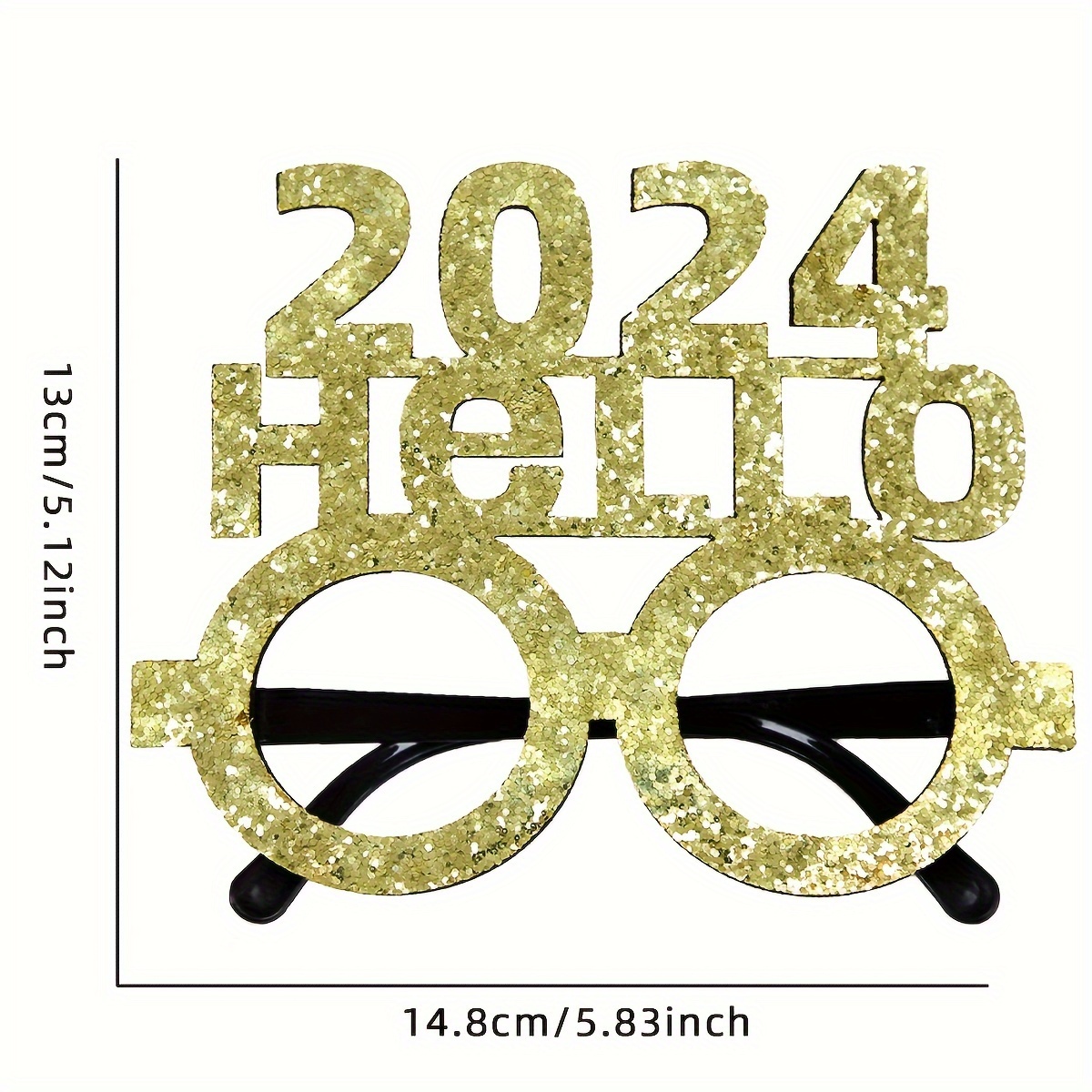 2024 Glasses Frame New Year Party Decor Decorative Party - Temu