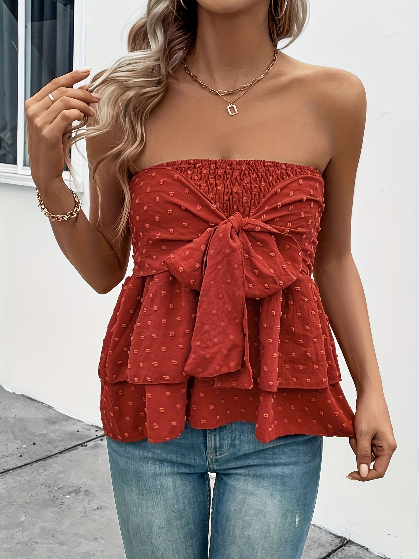 Solid Crop Tube Top Casual Sleeveless Tube Top Summer - Temu New