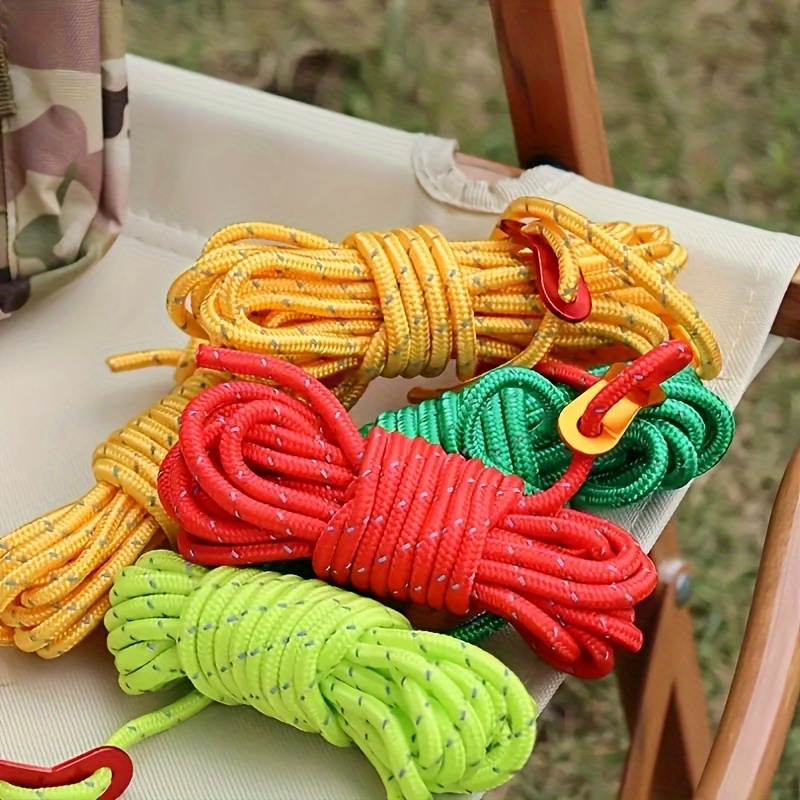 Outdoor Paracord Rope 4m Tent Awning Rope Multifunction Durable Tent  Accessories 