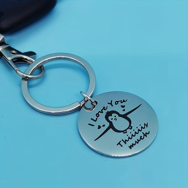 Amante personalizzato portachiavi coppie regali portachiavi originali idee regalo  fidanzato gioielli simpatico pinguino portachiavi ciondolo all