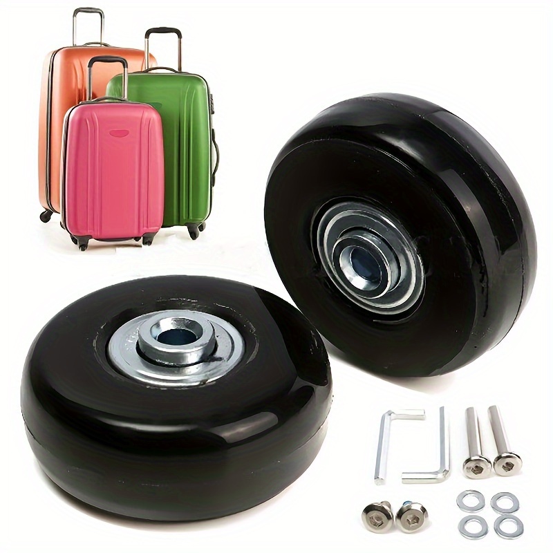 Ruedas de repuesto para maletas de equipaje - Paquete de 2 ruedas  giratorias de goma con rodamientos